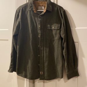 Olive green men’s fleece, size medium